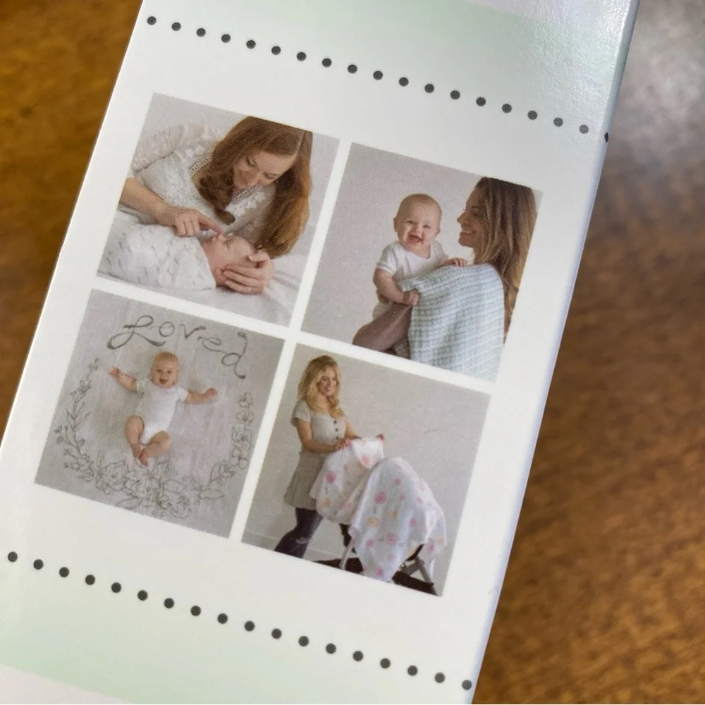 AMAZING BABY Zebra Print White Muslin Newborn Swaddle Cotton Blanket